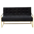 Azalea Two Seat Black Velvet Sofa