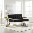 Azalea Two Seat Black Velvet Sofa