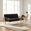 Azalea Two Seat Black Velvet Sofa