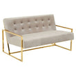 Azalea Two Seat Mink Velvet Sofa