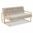Azalea Two Seat Mink Velvet Sofa