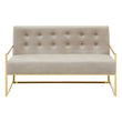 Azalea Two Seat Mink Velvet Sofa
