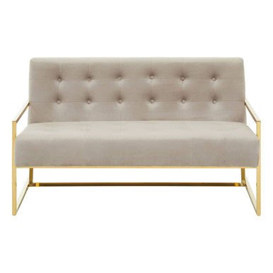 Azalea Two Seat Mink Velvet Sofa