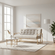 Azalea Two Seat Mink Velvet Sofa