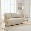 Azalea Two Seat Natural Fabric Sofa