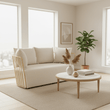 Azalea Two Seat Natural Fabric Sofa