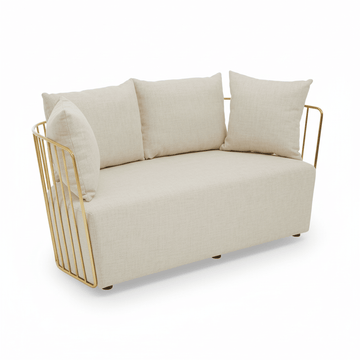 Azalea Two Seat Natural Fabric Sofa