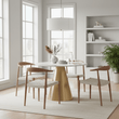 Azalea White Marble Top Dining Table