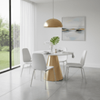 Azalea White Marble Top Dining Table
