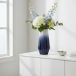 Azul Large Ombre Vase In Blue