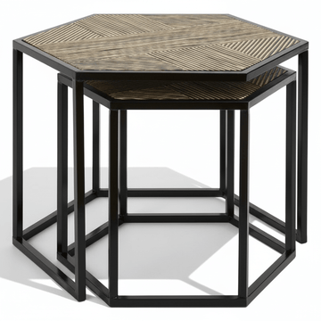 Babita Set Of 2 Hexagon Side Tables