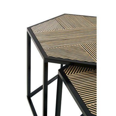 Babita Set Of 2 Hexagon Side Tables