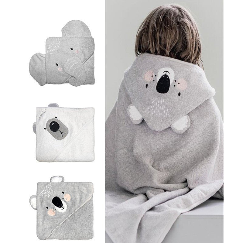 Baby Bath Towel With Dinosaur Cloak Large