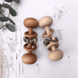 Baby Wooden Rattles, Raw Wooden Toys, Silicone Beads Color Enlightenment Education, Chewable Toys
