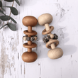 Baby Wooden Rattles, Raw Wooden Toys, Silicone Beads Color Enlightenment Education, Chewable Toys