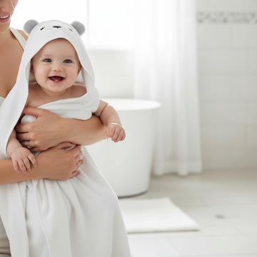 Baby Bath Towel Bear Ear Towel Plush Blanket Hooded Bathrobe
