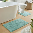 Bali Bath Mat & Pedestal Set Luxurious Super Absorbent Extra - Soft Cotton Mats for Bathroom Comfort and Style in Multiple Colours
