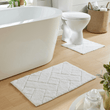 Bali Bath Mat & Pedestal Set Luxurious Super Absorbent Extra - Soft Cotton Mats for Bathroom Comfort and Style in Multiple Colours