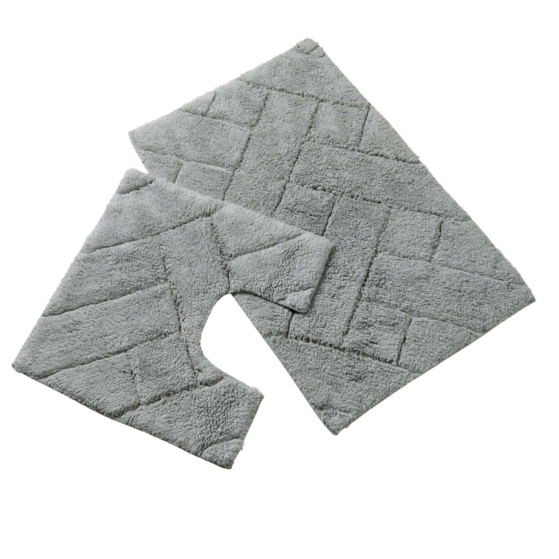 Bali Bath Mat & Pedestal Set Luxurious Super Absorbent Extra - Soft Cotton Mats for Bathroom Comfort and Style in Multiple Colours