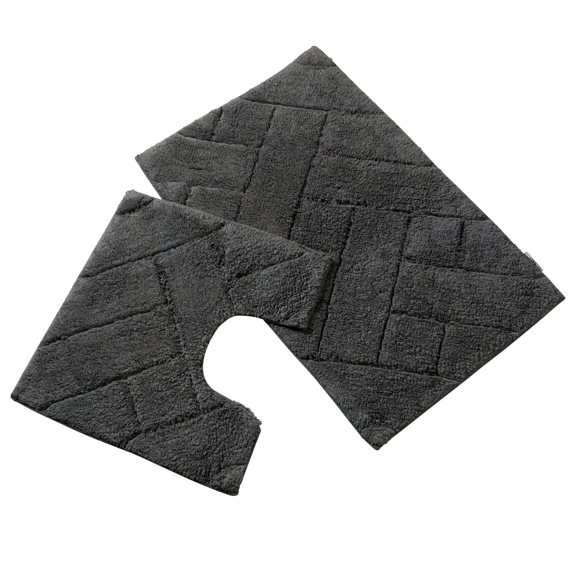 Bali Bath Mat & Pedestal Set Luxurious Super Absorbent Extra - Soft Cotton Mats for Bathroom Comfort and Style in Multiple Colours