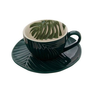 Bali Dark Green Cup And Saucer