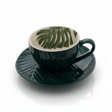 Bali Dark Green Cup And Saucer
