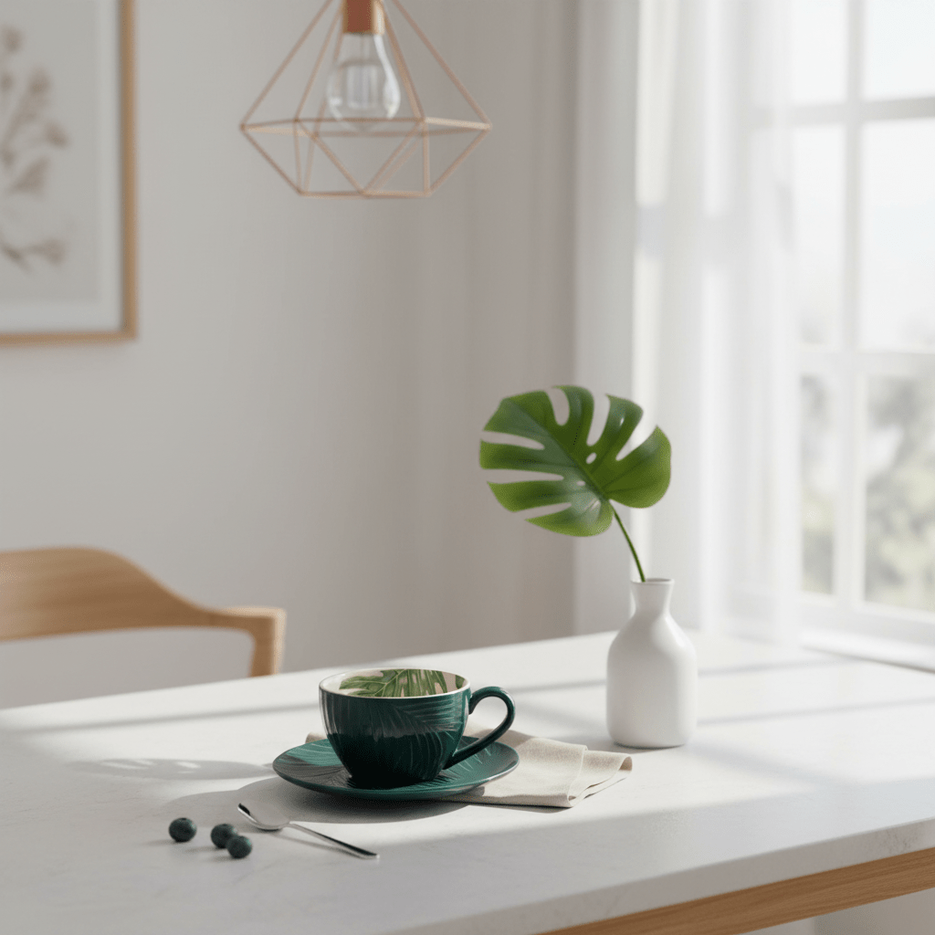 Bali Dark Green Cup And Saucer