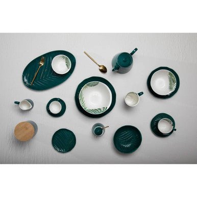 Bali Dark Green Large Salad Bowl