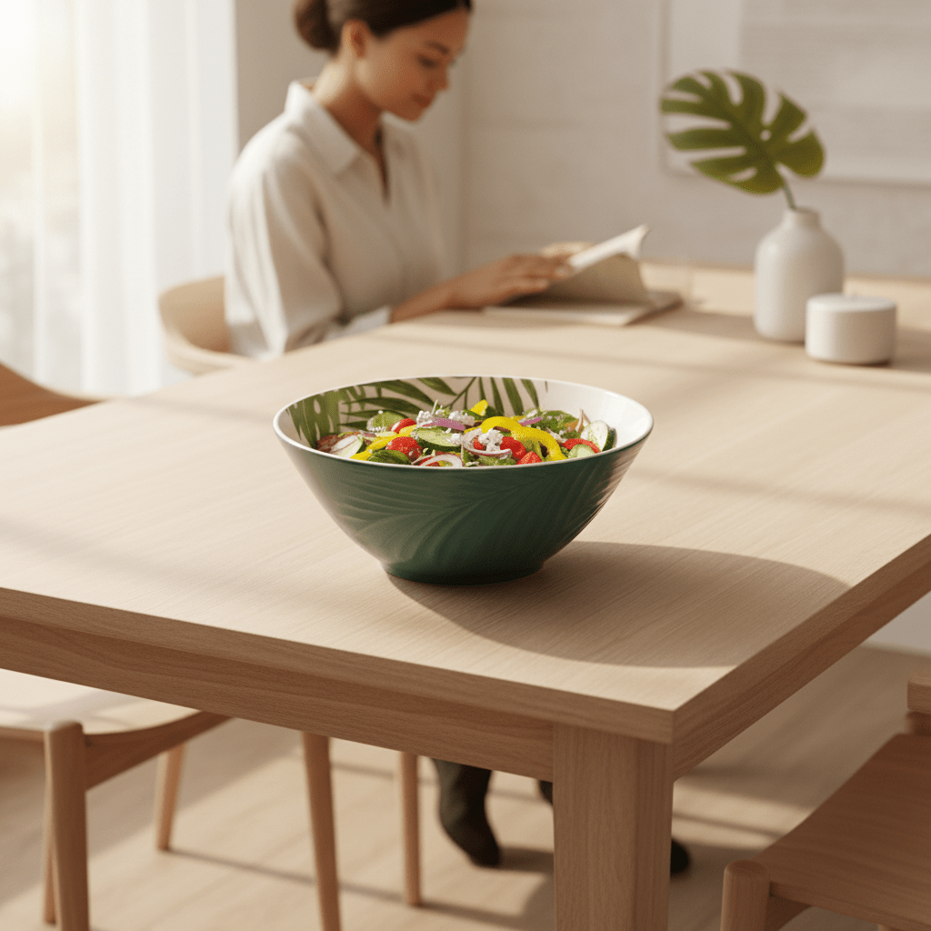 Bali Dark Green Large Salad Bowl