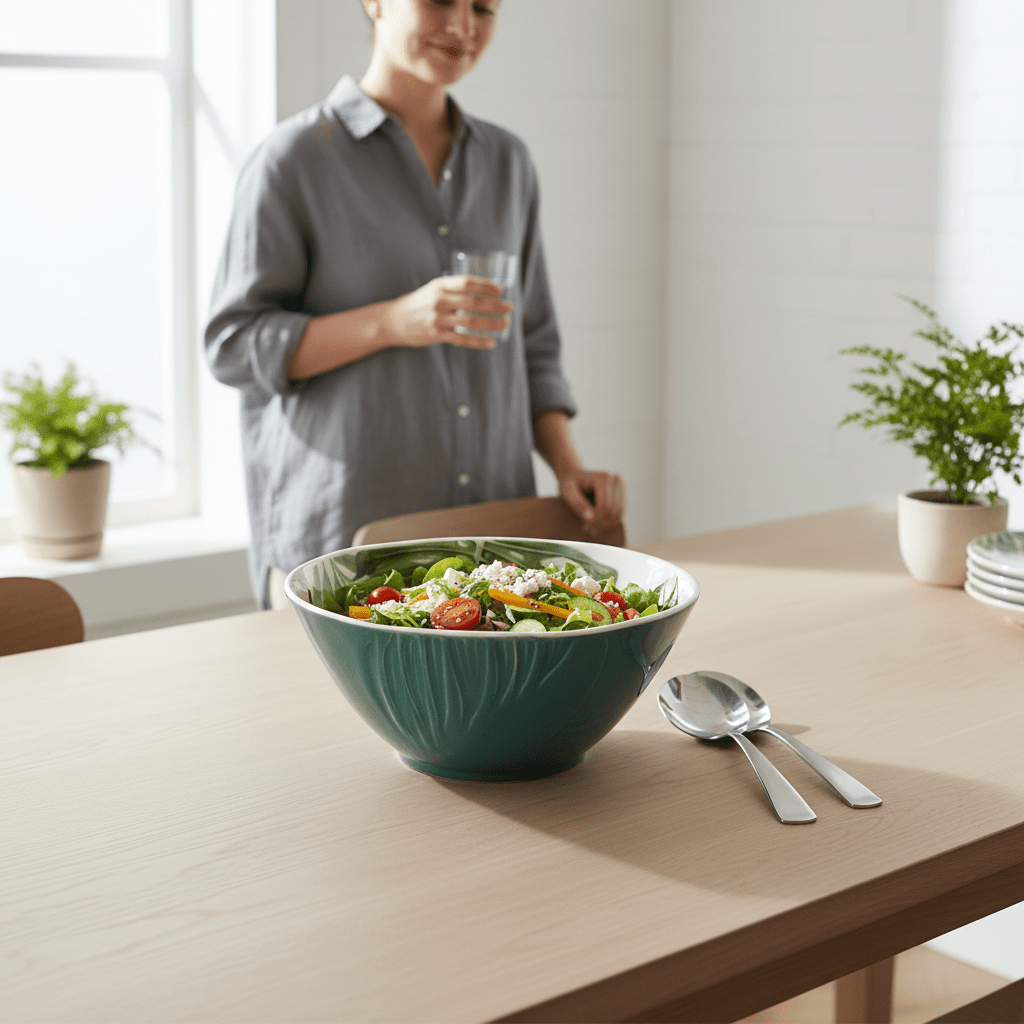Bali Dark Green Small Salad Bowl