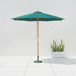 Bali Hunter Green Wooden Parasol 2.85m