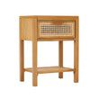 Bali Rattan Bedside Table with 1 Drawer