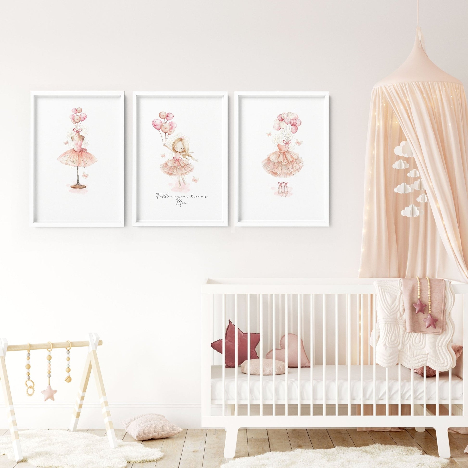 Ballerina Artwork | Set of 3 wall art prints