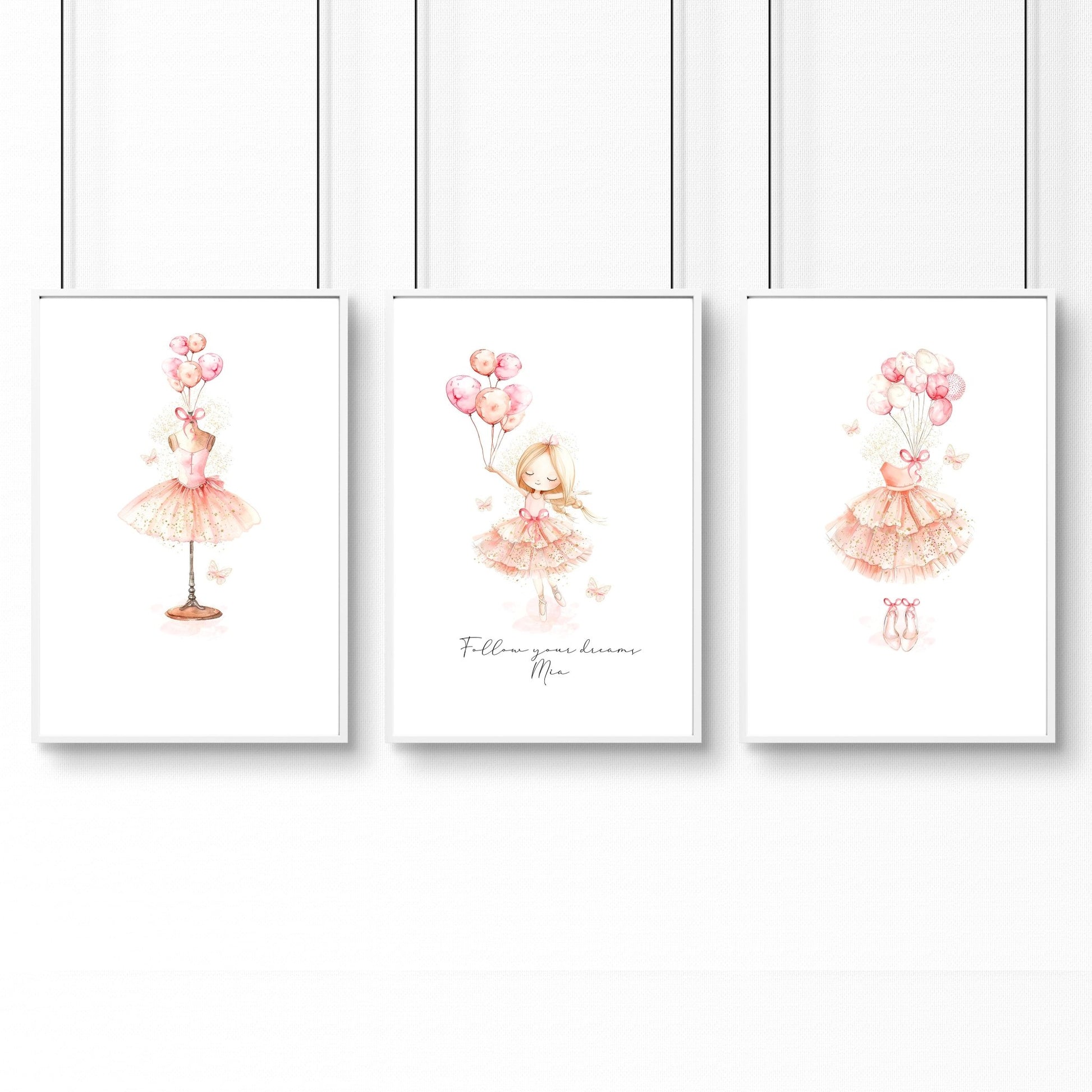 Ballerina Artwork | Set of 3 wall art prints