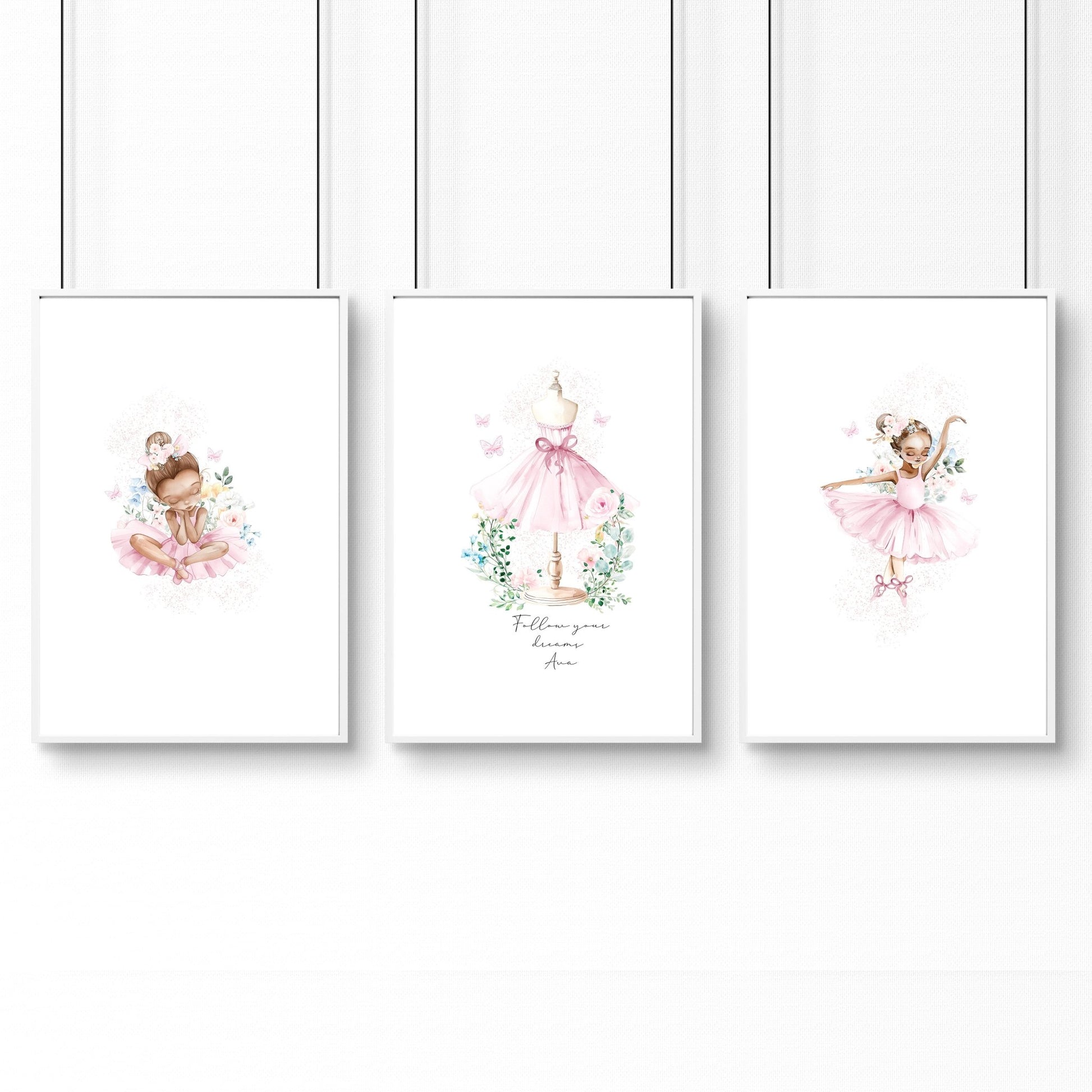 Ballerina Prints | Set of 3 wall art prints