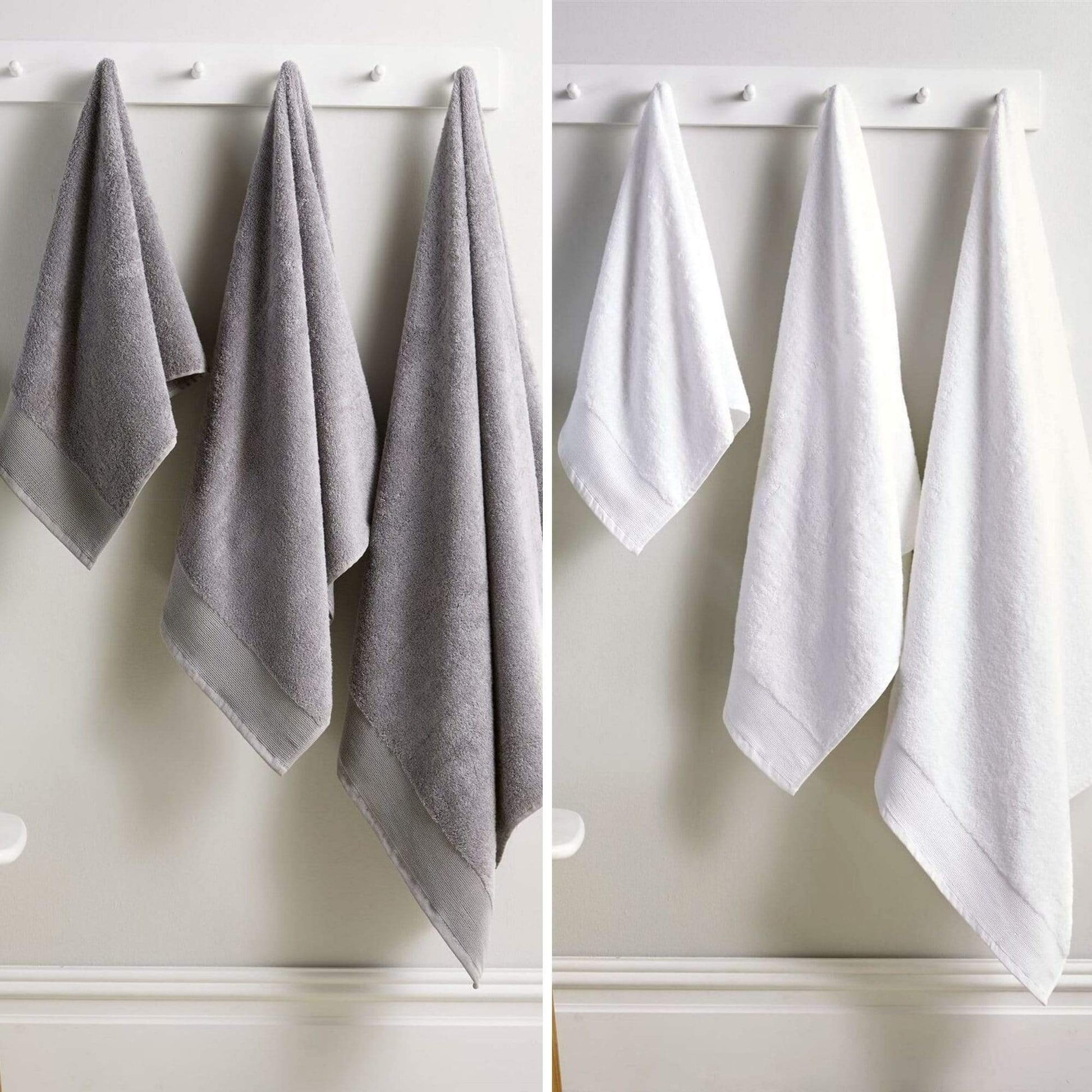 Bamboo Cotton Luxury 600GSM Eco - Friendly Bath Towels Highly Absorbent Durable and Soft Bathroom Essentials in Elegant Colours Designed in England