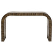 Bambusa Bamboo Inlay Curved Console Table