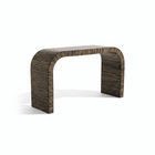 Bambusa Bamboo Inlay Curved Console Table