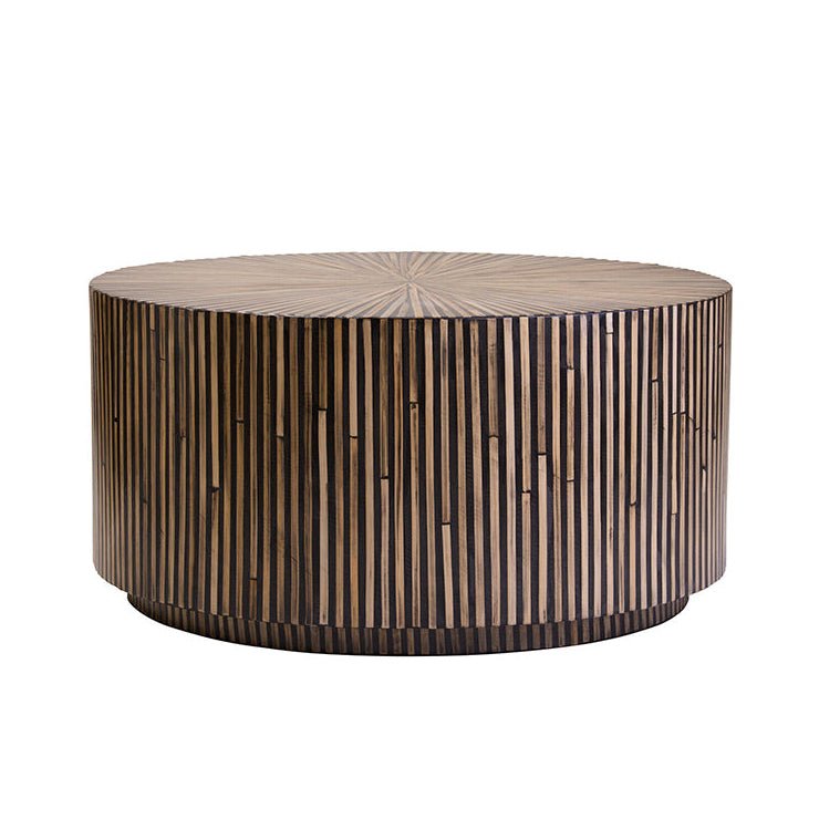 Bambusa Bamboo Inlay Round Coffee Table