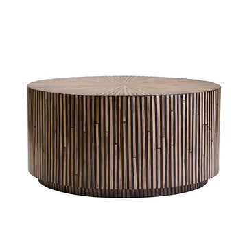 Bambusa Bamboo Inlay Round Coffee Table