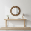 Bambusa Bamboo Inlay Round Wall Mirror