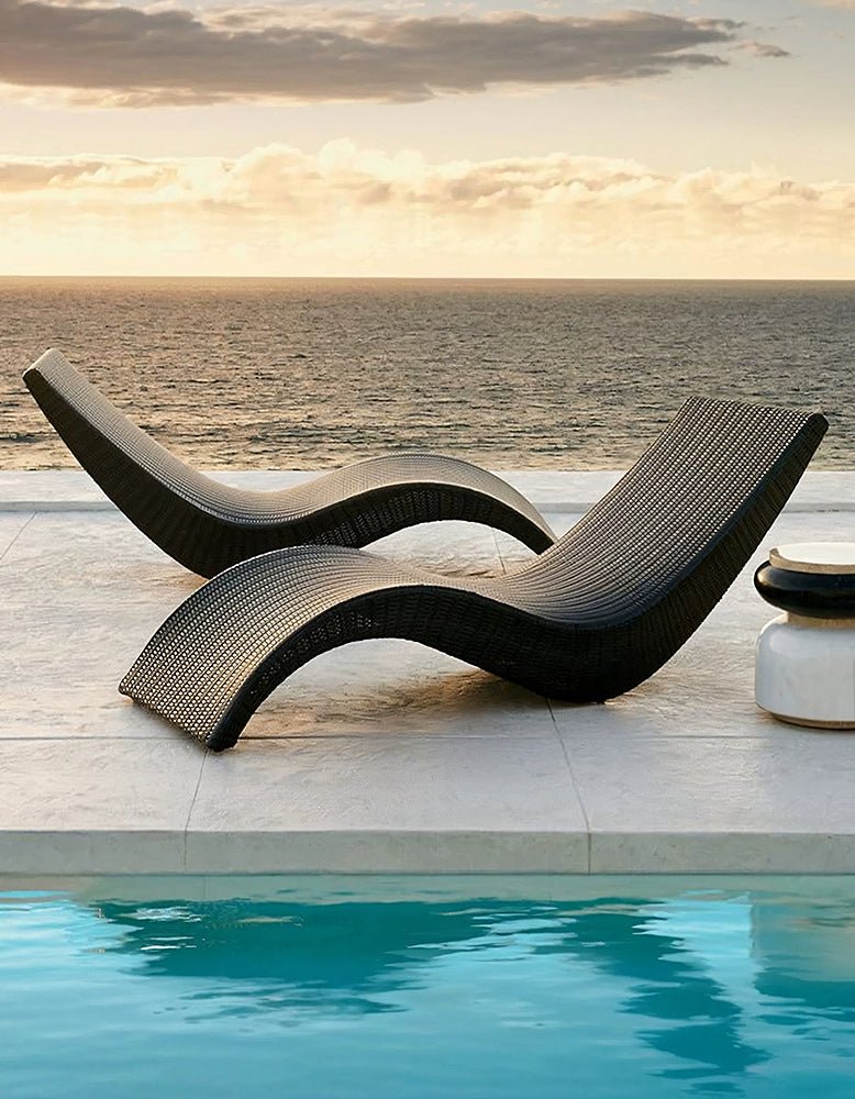 Barrow Outdoor Sun Lounger, Garden Lounger, PE Rattan