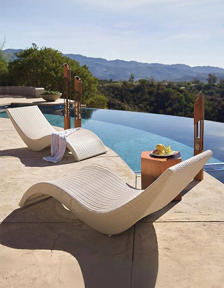 Barrow Outdoor Sun Lounger, Garden Lounger, PE Rattan