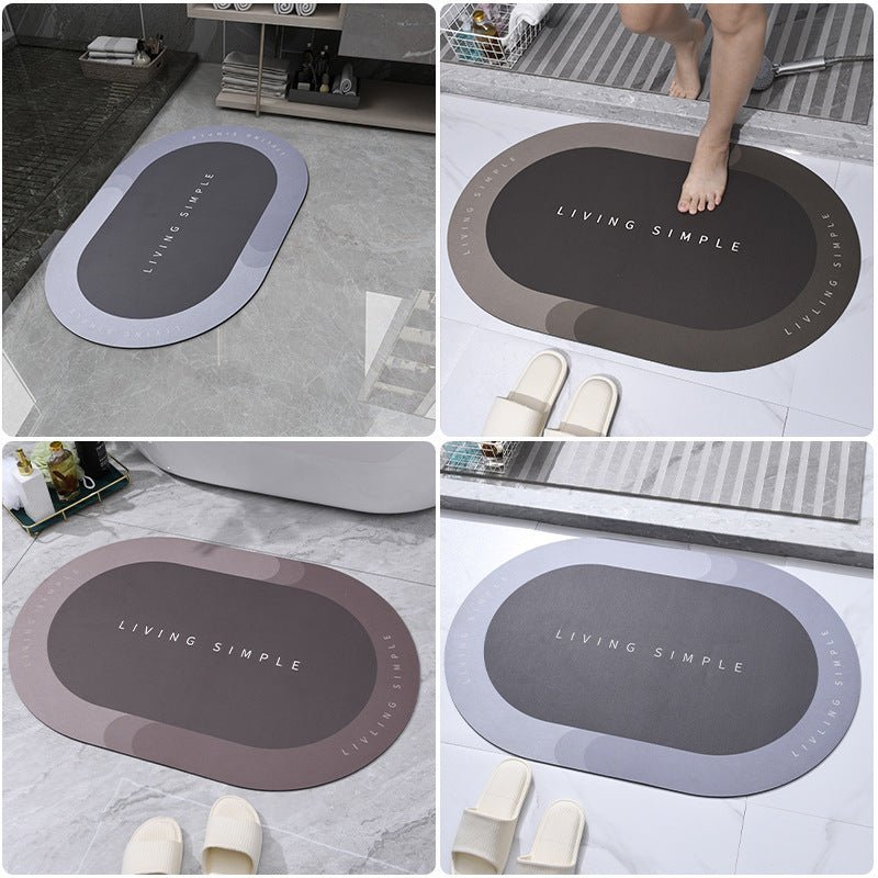 Bath Mat Entrance Door Mat Super Absorbent Bathroom Mats Quick Drying Bathroom Carpet Modern Simple Non - Slip Floor Mats Home
