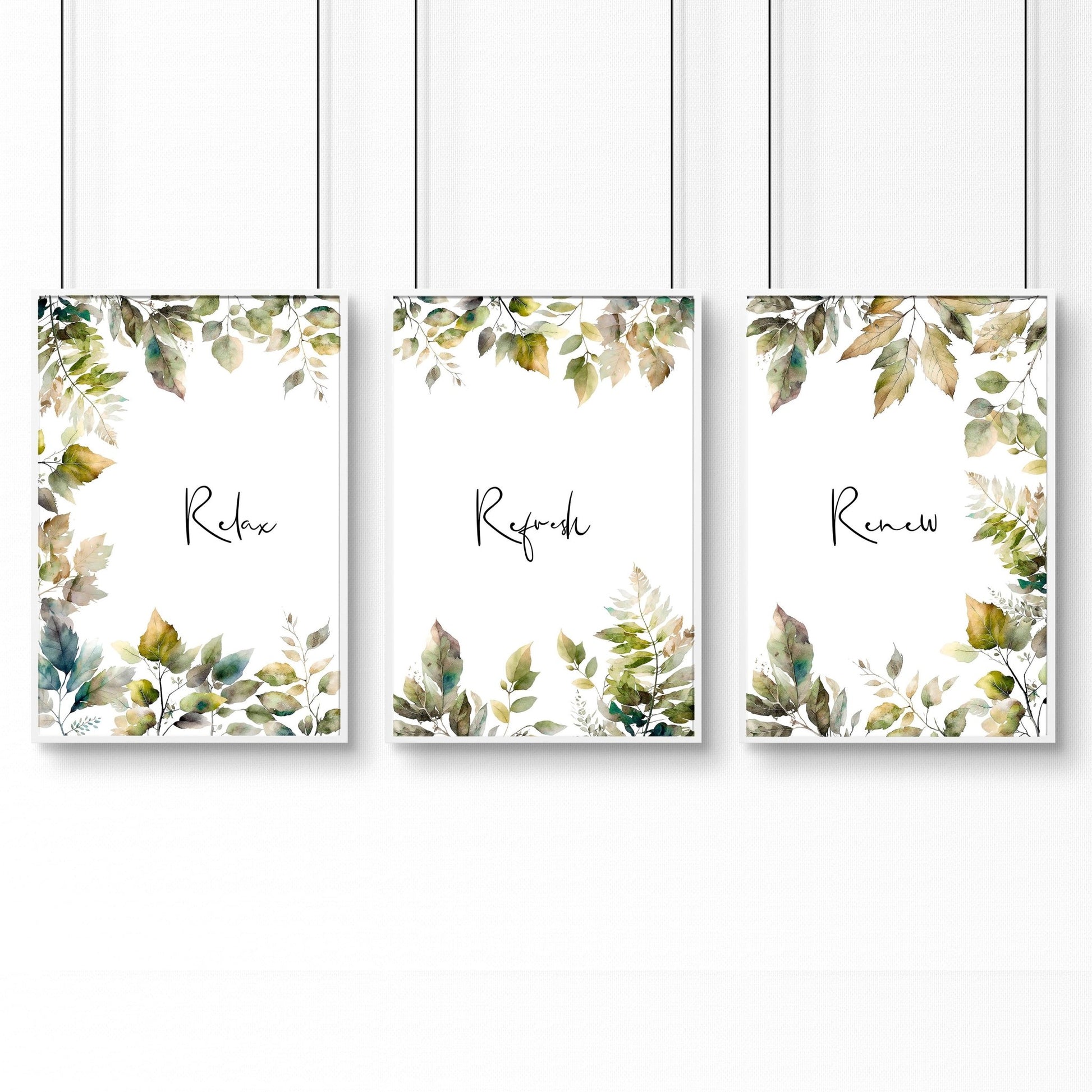 Bathroom Art Wall | Set of 3 wall art prints