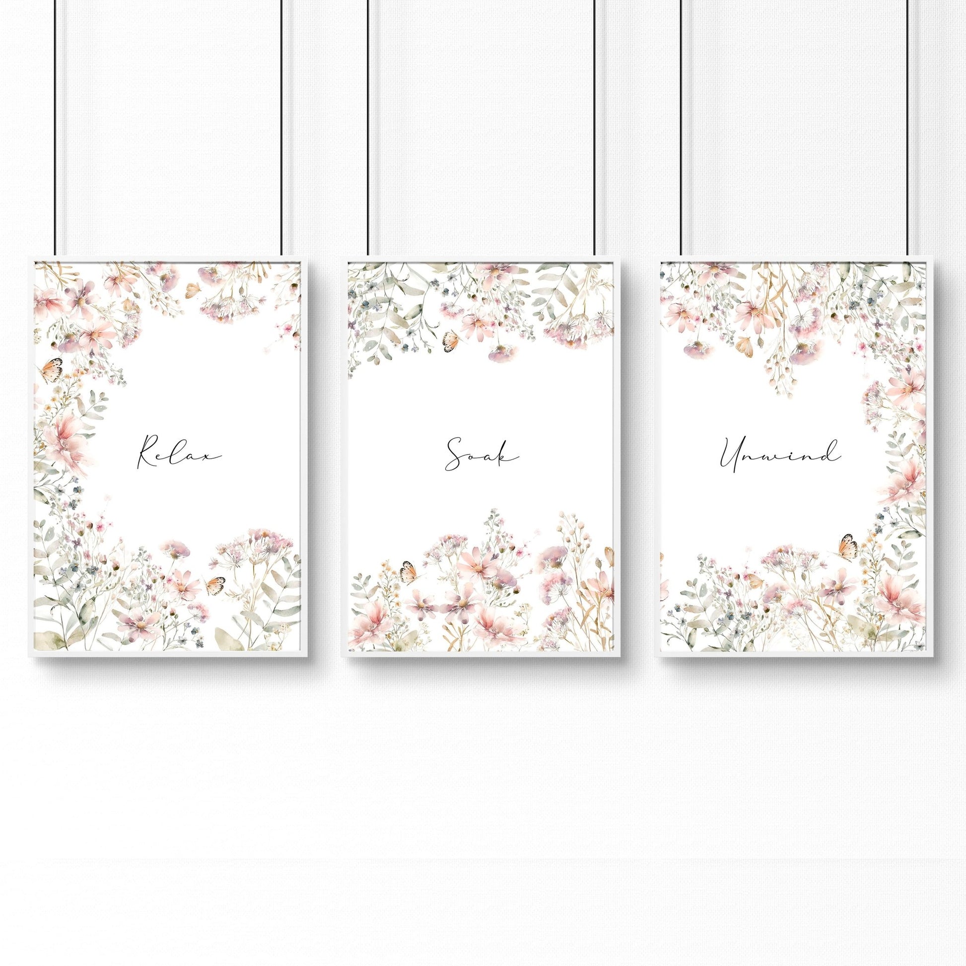 Bathroom Decor On Wall | Set of 3 wall art prints