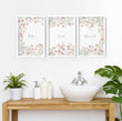 Bathroom Decor On Wall | Set of 3 wall art prints