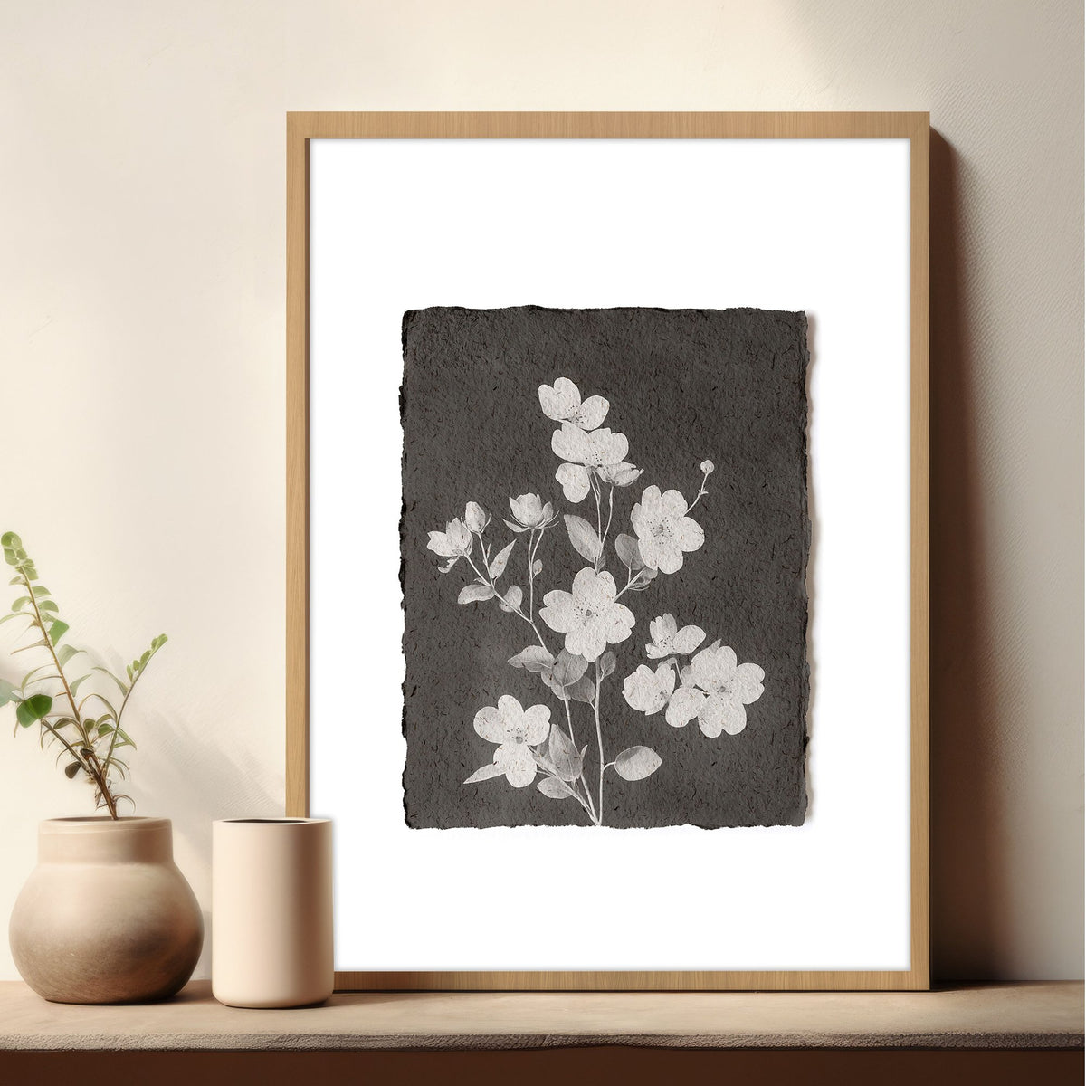 Bathroom Decor Sets Dark Botanical Wildflower & Blossom wall art — piece 2 of 3 in the set