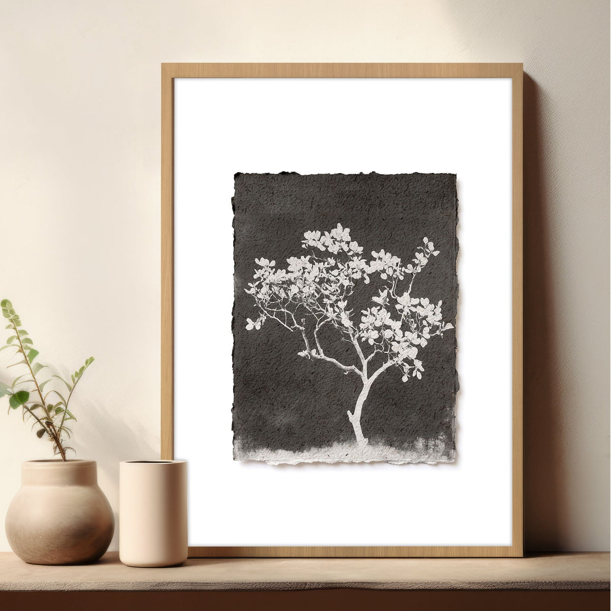 Bathroom Decor Sets Dark Botanical Wildflower & Blossom wall art — piece 3 of 3 in the set