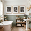 Bathroom Decor Sets Dark Botanical Wildflower & Blossom wall art displayed on a wall in a styled room — view 4